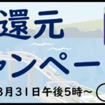 【3月31日午後5時から】「アクアコイン１％還元キャンペーン」開催！